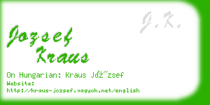 jozsef kraus business card